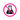 No harsh chemicals icon with beaker crossed out in pink circle